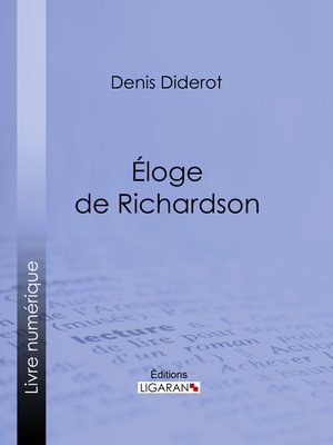 cover image of Éloge de Richardson